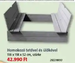 Bauhaus Homokozó tetővel és ülőkével ajánlat