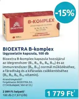 Benu Gyógyszertárak BIOEXTRA B-komplex lágyzselatin kapszula ajánlat