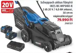 Bauhaus Scheppach akkus fűnyíró ixes bc-mp380-x ajánlat