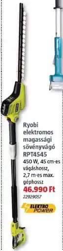 Bauhaus Ryobi elektromos magassági sövényvágó rpt4545 ajánlat