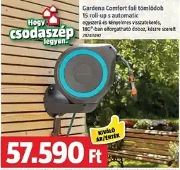 Bauhaus Gardena Comfort fali tömlődob 15 roll-up s automatic ajánlat