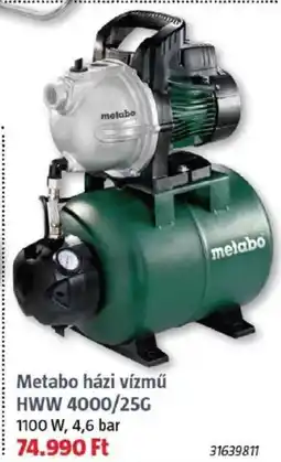 Bauhaus Metabo házi vízmű hww 4000/25g ajánlat