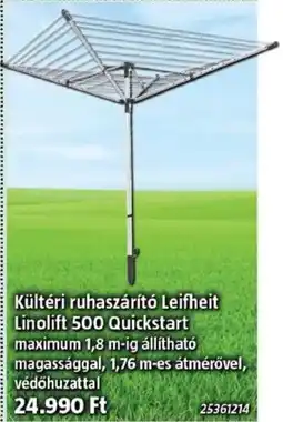 Bauhaus Kültéri ruhaszárító Leifheit Linolift 500 Quickstart ajánlat