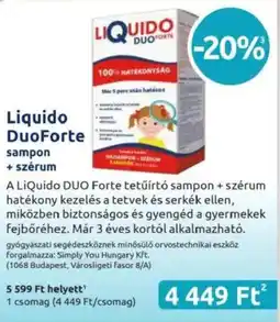 Benu Gyógyszertárak Liquido DuoForte sampon + szérum ajánlat