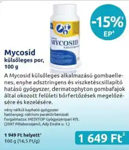 Benu Gyógyszertárak Mycosid külsőleges por ajánlat