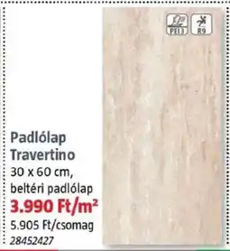 Bauhaus Padlólap Travertino ajánlat