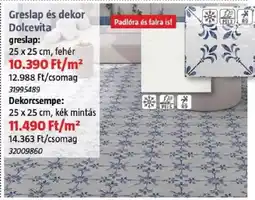 Bauhaus Greslap és dekor Dolcevita ajánlat