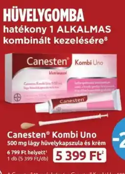 Benu Gyógyszertárak Canesten Kombi Uno ajánlat
