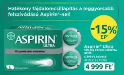 Benu Gyógyszertárak Aspirin Ultra bevont tabletta ajánlat