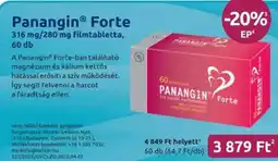 Benu Gyógyszertárak Panangin Forte filmtabletta ajánlat