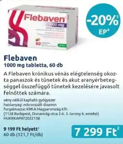 Benu Gyógyszertárak Flebaven tabletta ajánlat