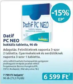 Benu Gyógyszertárak Datif PC NEO bukkális tabletta ajánlat