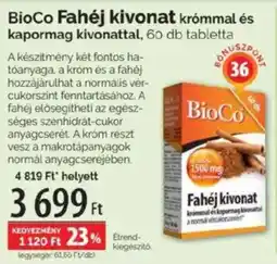 Pingvin Patika BioCo Fahéj kivonat krómmal és kapormag kivonattal tabletta ajánlat