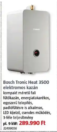 Bauhaus Bosch Tronic Heat 3500 elektromos kazán ajánlat