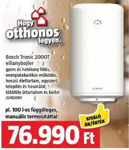 Bauhaus Bosch Tronic 2000T villanybojler ajánlat