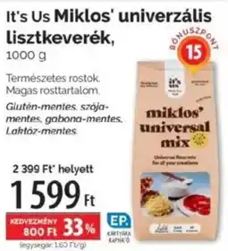 Pingvin Patika It's Us Miklos' univerzális lisztkeverék ajánlat