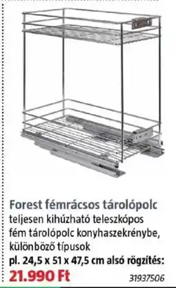 Bauhaus Forest fémrácsos tárolópolc ajánlat