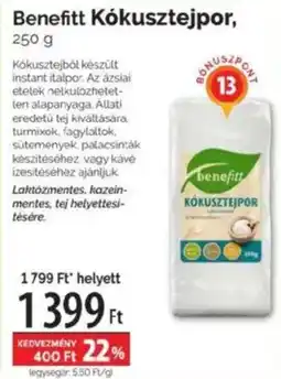 Pingvin Patika Benefitt Kókusztejpor ajánlat