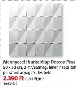 Bauhaus Mennyezeti burkolólap Decosa Pisa ajánlat