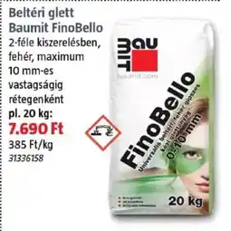Bauhaus Beltéri glett Baumit FinoBello ajánlat
