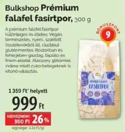 Pingvin Patika Bulkshop Prémium falafel fasírtpor ajánlat