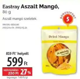 Pingvin Patika Eastray Aszalt Mangó ajánlat