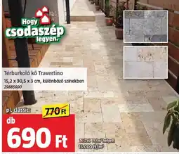 Bauhaus Térburkoló kő Travertino ajánlat