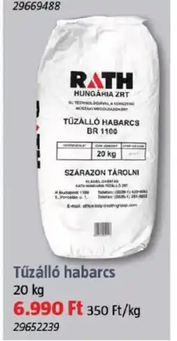 Bauhaus Tűzálló habarcs ajánlat