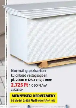 Bauhaus Normál gipszkarton ajánlat