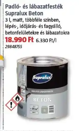 Bauhaus Padló- és lábazatfesték Supralux Beton ajánlat