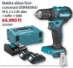Bauhaus Makita akkus fúró- csavarozó DDF483RAJ ajánlat