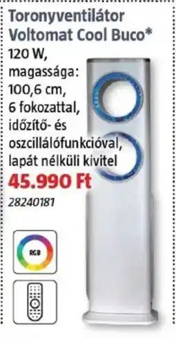 Bauhaus Toronyventilátor Voltomat Cool Buco ajánlat