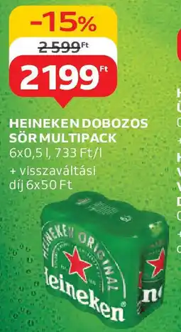 Auchan Heineken dobozos sör multipack ajánlat