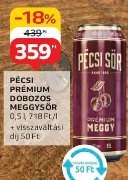 Auchan Pécsi prémium dobozos meggysör ajánlat