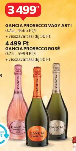 Auchan Gancia prosecco vagy asti stb. ajánlat