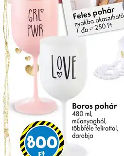 Tedi Boros pohár ajánlat