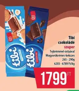 Coop TIBI Csokoládé ajánlat