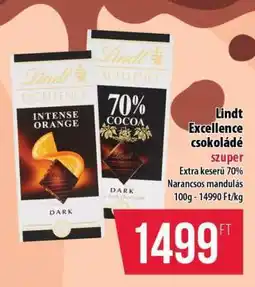 Coop Lindt Excellence Csokoládé ajánlat