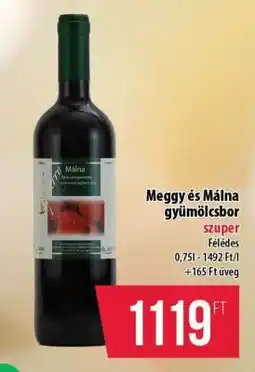 Coop Meggy és Málna gyümölcsbor ajánlat