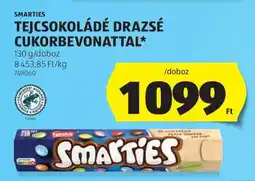 ALDI SMARTIES TEJCSOKOLÁDÉ DRAZSÉ CUKORBEVONATTAL ajánlat