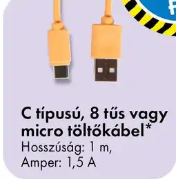 Tedi C típusú, 8 tús vagy micro töltőkábel ajánlat
