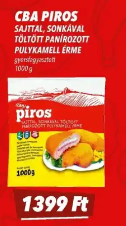 CBA Cba piros Sajttal, sonkával töltött panírozott ajánlat