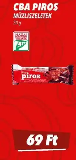 CBA Cba piros Müzliszeletek ajánlat