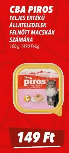 CBA Cba piros Teljes értékű állateledelek felnőtt ajánlat