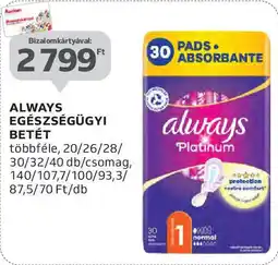Auchan Always egészségügyi betét ajánlat