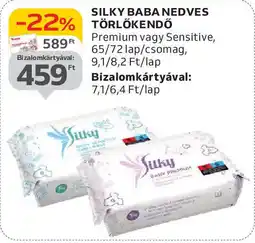 Auchan Silky baba nedves törlőkendő ajánlat