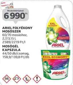 Auchan Ariel folyékony mosószer stb. ajánlat