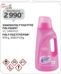 Auchan Vanish folttisztító folyadék stb. ajánlat