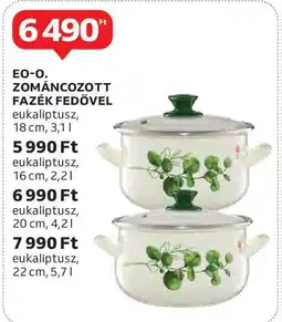 Auchan Eo-o. zománcozott fazék fedővel ajánlat