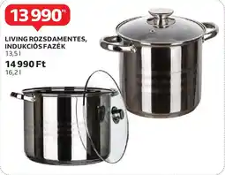 Auchan Living rozsdamentes, indukciós fazék ajánlat